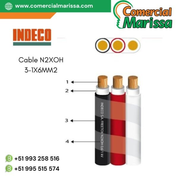 CABLE N2XOH 0.6/1 KV TRIPLE