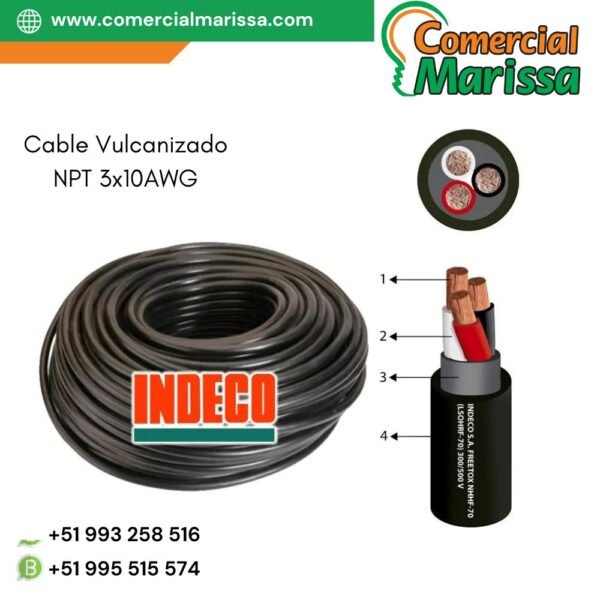 Cable Vulcanizado NPT 3x1/0AWG